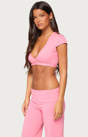 Laverne Wrap Cropped Top image number 2