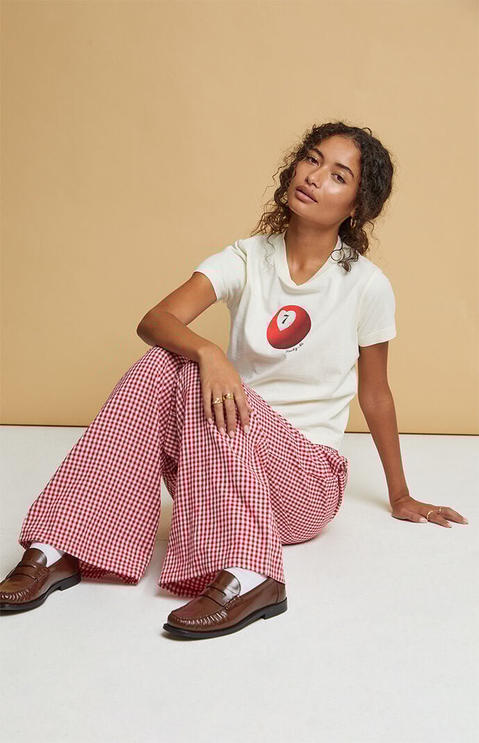Pacsun red plaid pants on sale
