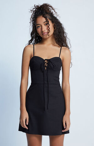 Lace-Up Bustier Mini Dress image number 1