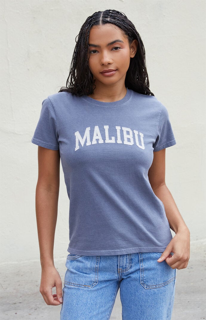 John Galt Navy Chloe Malibu Embroidered T-Shirt