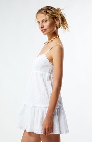 Ruched Bow Tie Babydoll Mini Dress image number 2