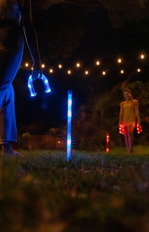 YardCandy Illuminated LED Horseshoes Game Set image number 4