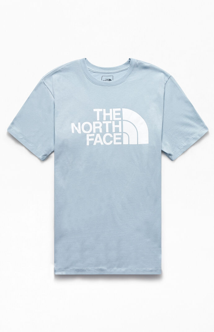 blue north face shirt