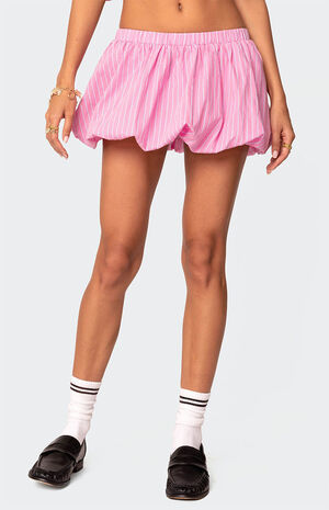 Hila Pinstripe Bubble Mini Skirt image number 2