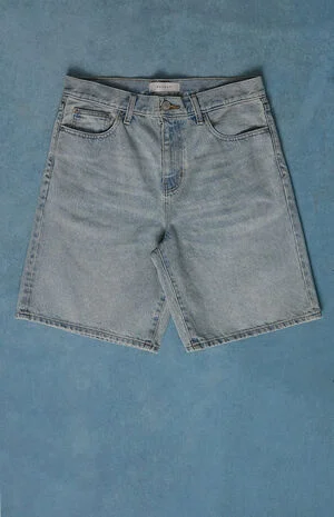 Parker Baggy Denim Shorts Light Blue Tint image number 1
