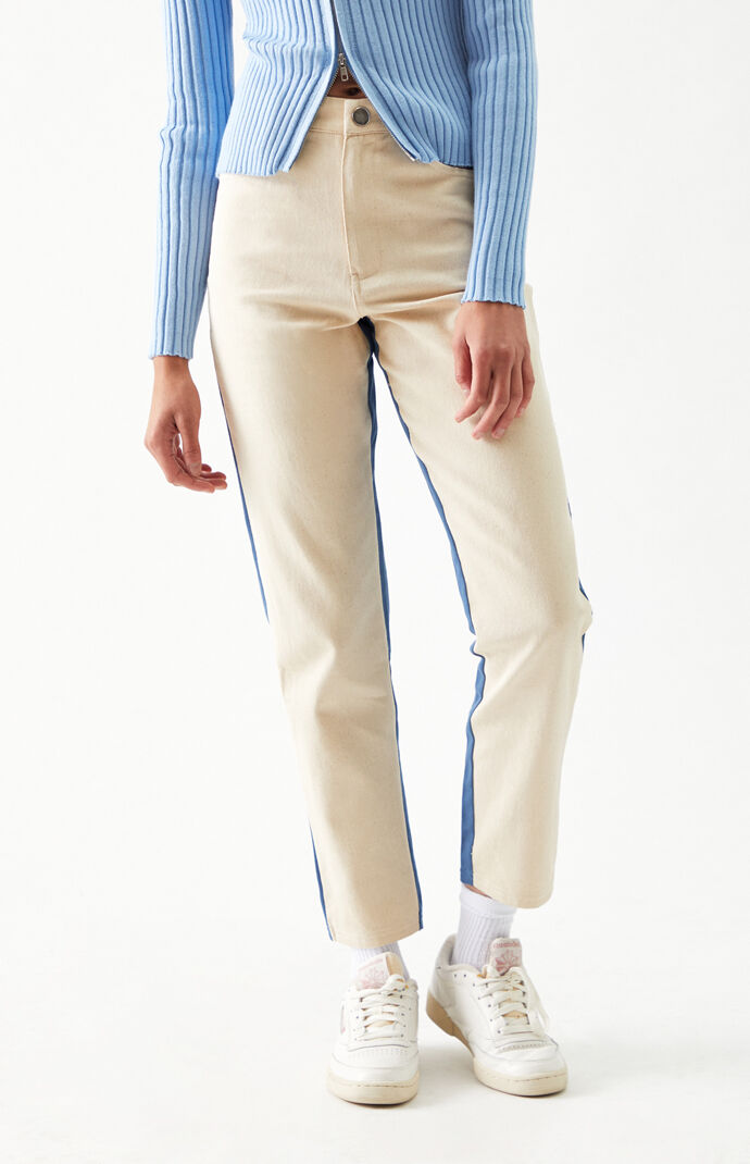 Colorblock High Waisted Mom Jeans