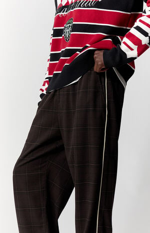 Plaid Drawstring Baggy Trousers image number 5