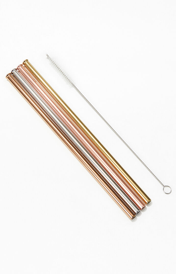 6 Piece Stop & Stare Reusable Straw Set