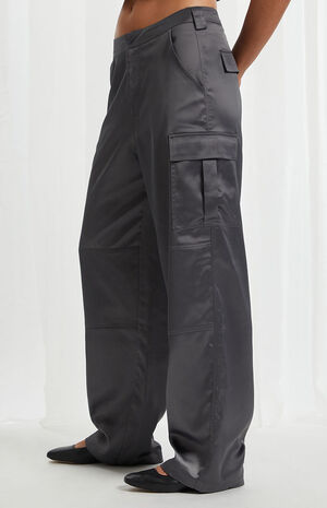 Satin Cargo Pants image number 3