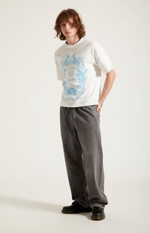 Gray Straight Drawstring Pants image number 6