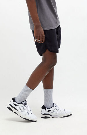 Black French Terry Dolphin Sweat Shorts image number 3