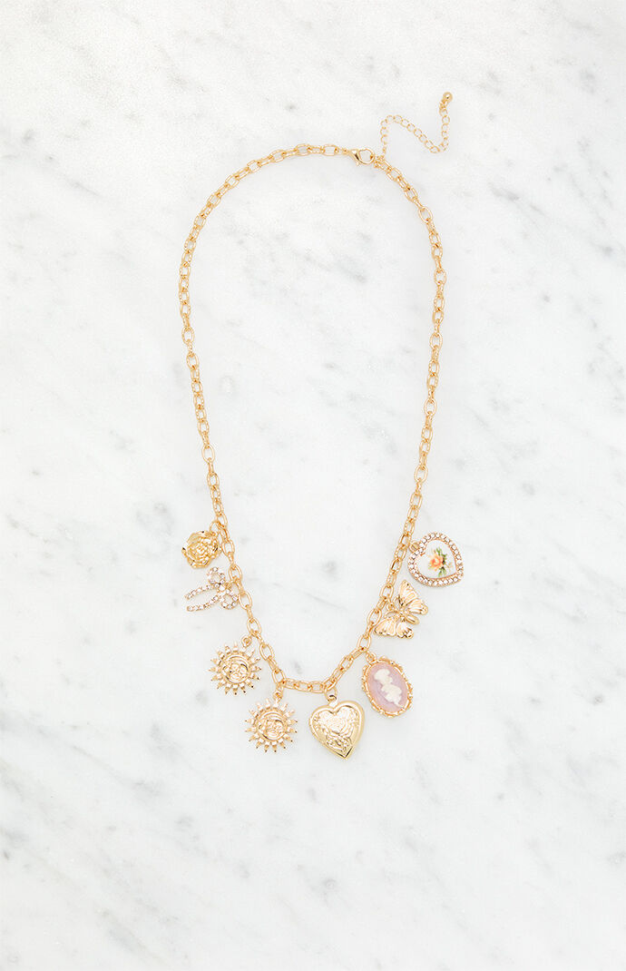 LA Hearts Holly Layered Charm Necklace