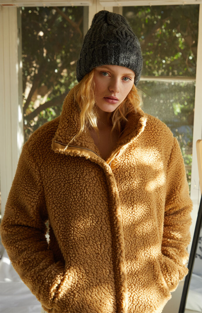 tan sherpa coat