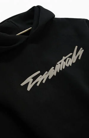 Kids Vintage Black Classic Raglan Hoodie image number 3
