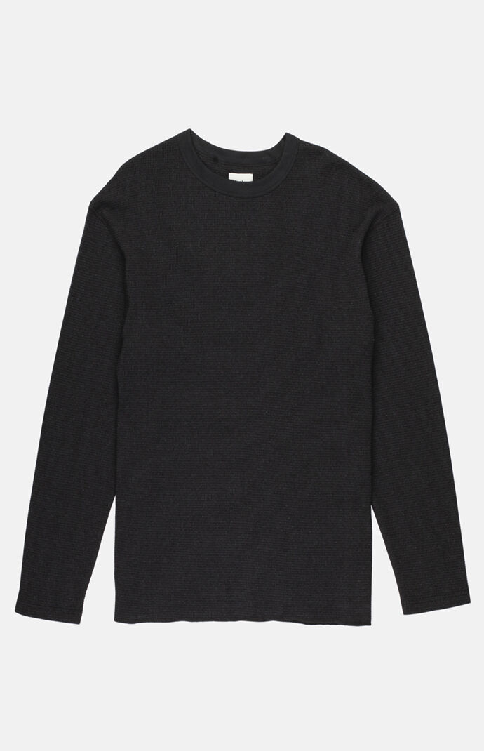 Classic Waffle Knit Long Sleeve T-Shirt