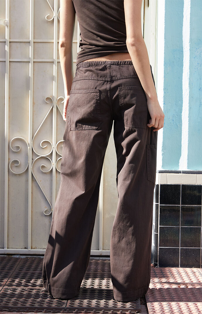 John Galt Brown Frankie Low Rise Baggy Pants | Pacsun