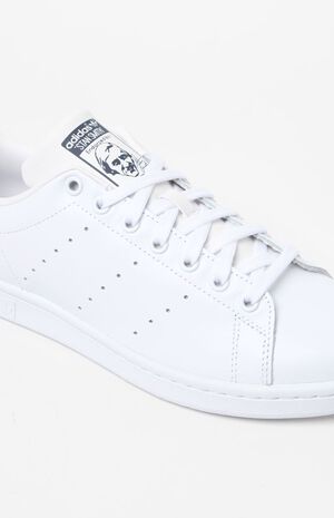 adidas Stan Smith White u0026 Blue Shoes | PacSun