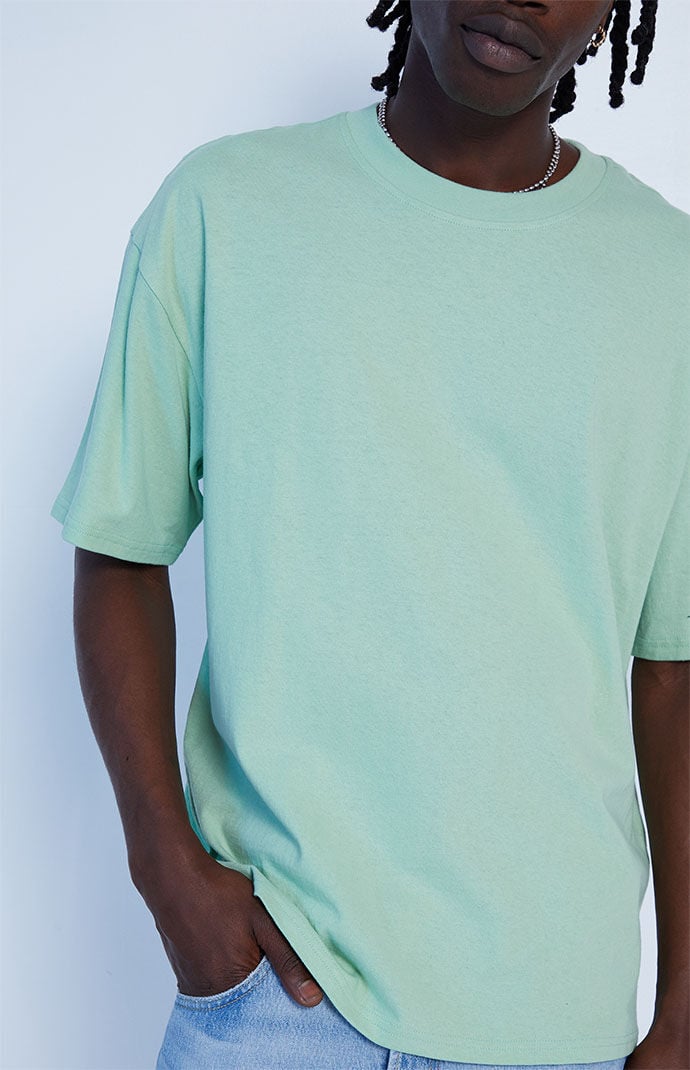 Mint green oversized t shirt sale