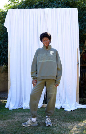 x PacSun Museum Half Zip Sweatshirt image number 2