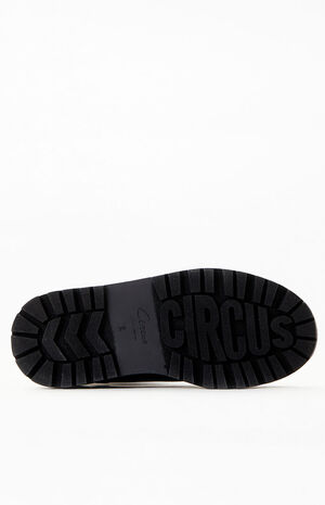 Women's Black Susan Faux Leather Lug Sole Chelsea Boots image number 4