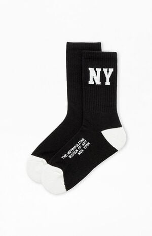 x PacSun Black & White NY Crew Socks image number 1
