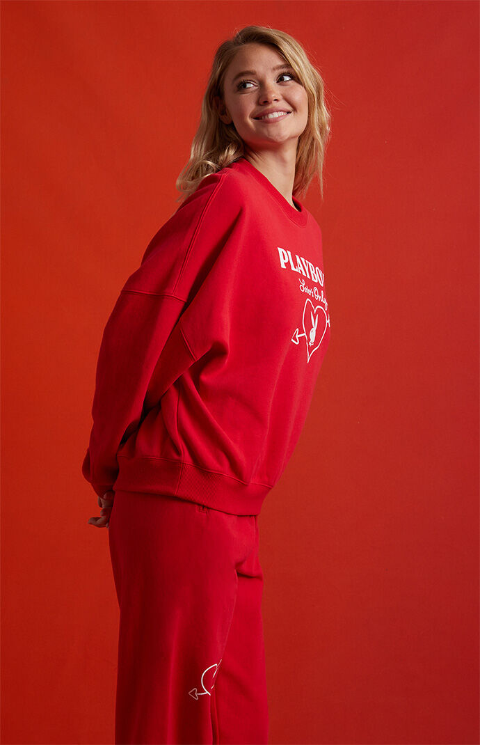 Playboy red sweatshirt shop