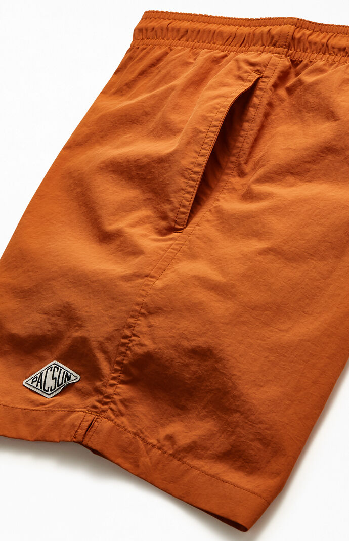 Solid Color 17" Swim Trunks