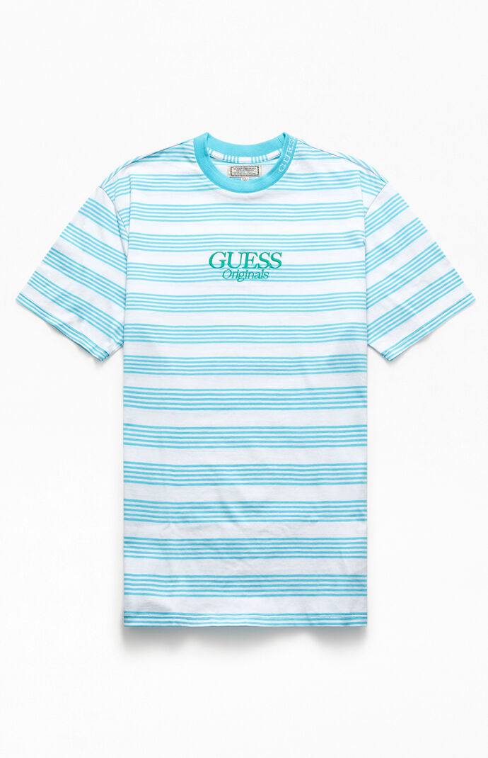 mens guess striped shirt