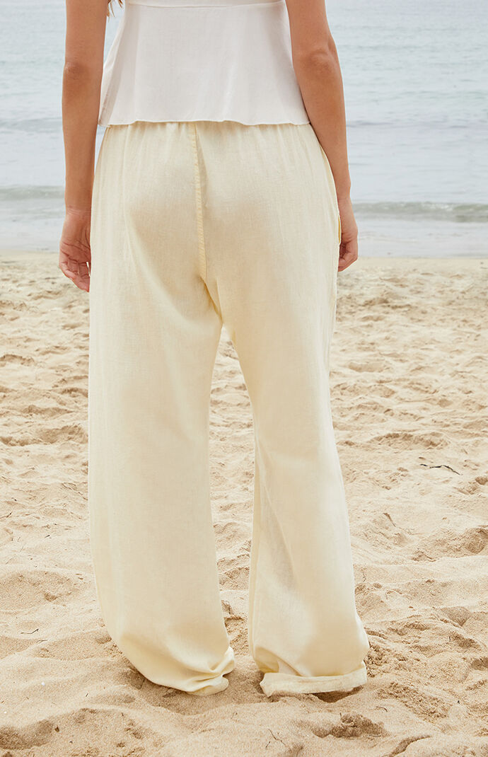 パンツ NAOchanYANUK Really Light JOAN APS 22 John Galt Yellow Anastasia Linen Baggy Lounge Pants | PacSun
