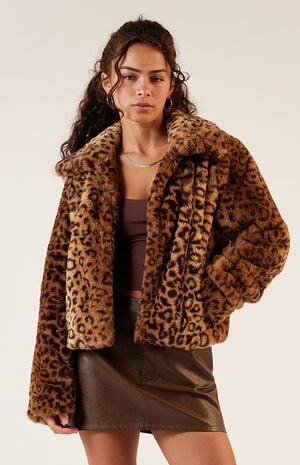 Leopard Faux Fur Jacket
