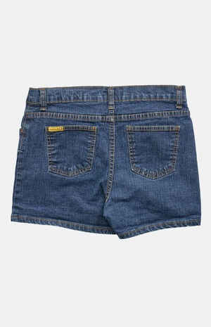2000s Y2K Low Rise Dark Indigo Micro Jean Shorts image number 2