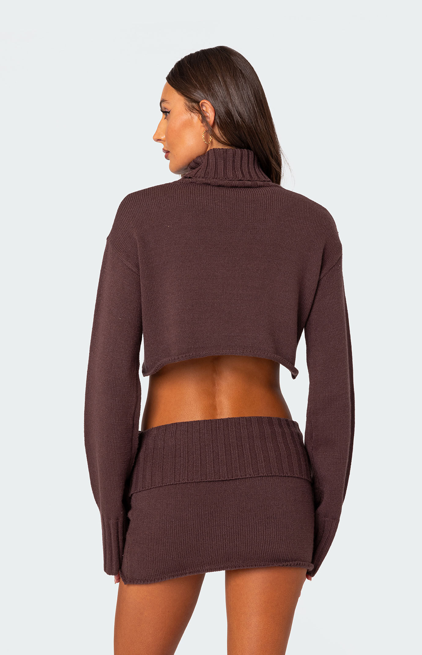 Edikted Gino Cropped Turtle Neck Sweater | PacSun