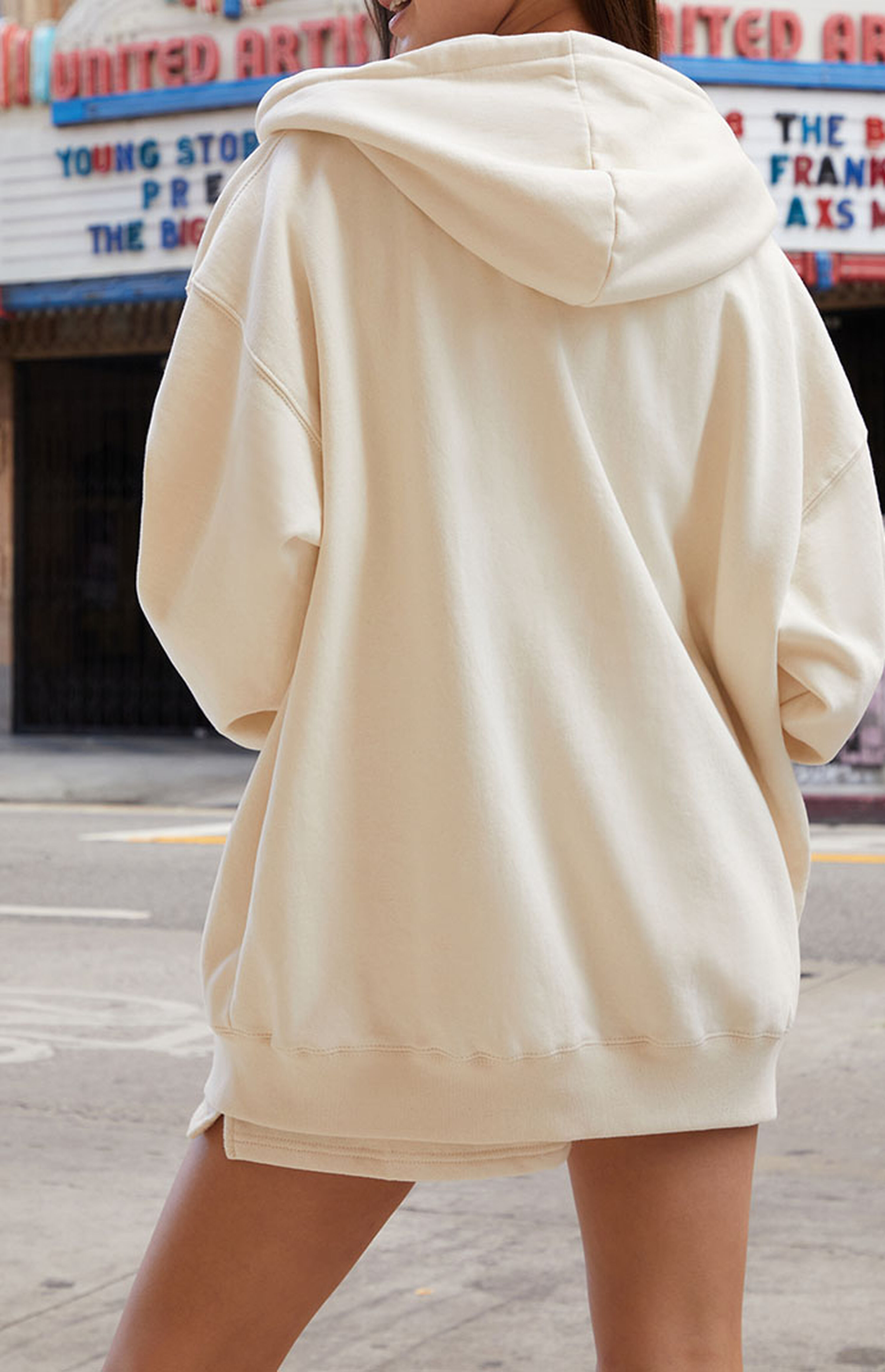 Fancy NT White Full Zip Hoodie for Women