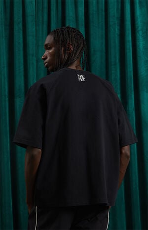 x Pacsun Black Oversized Raglan T-Shirt image number 3