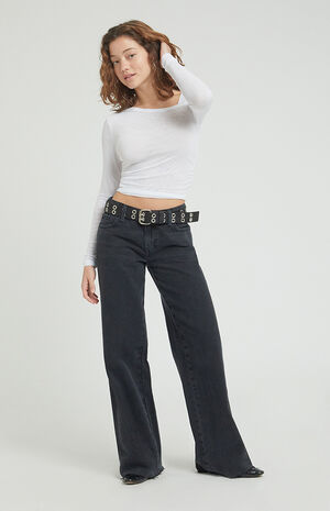 Casey Low Rise Baggy Jeans Washed Black image number 5