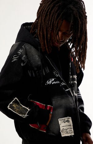 Outliers Distressed Zip Up Hoodie image number 2