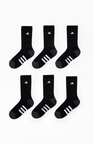 Kids 6 Pack Cushioned Crew Socks image number 2
