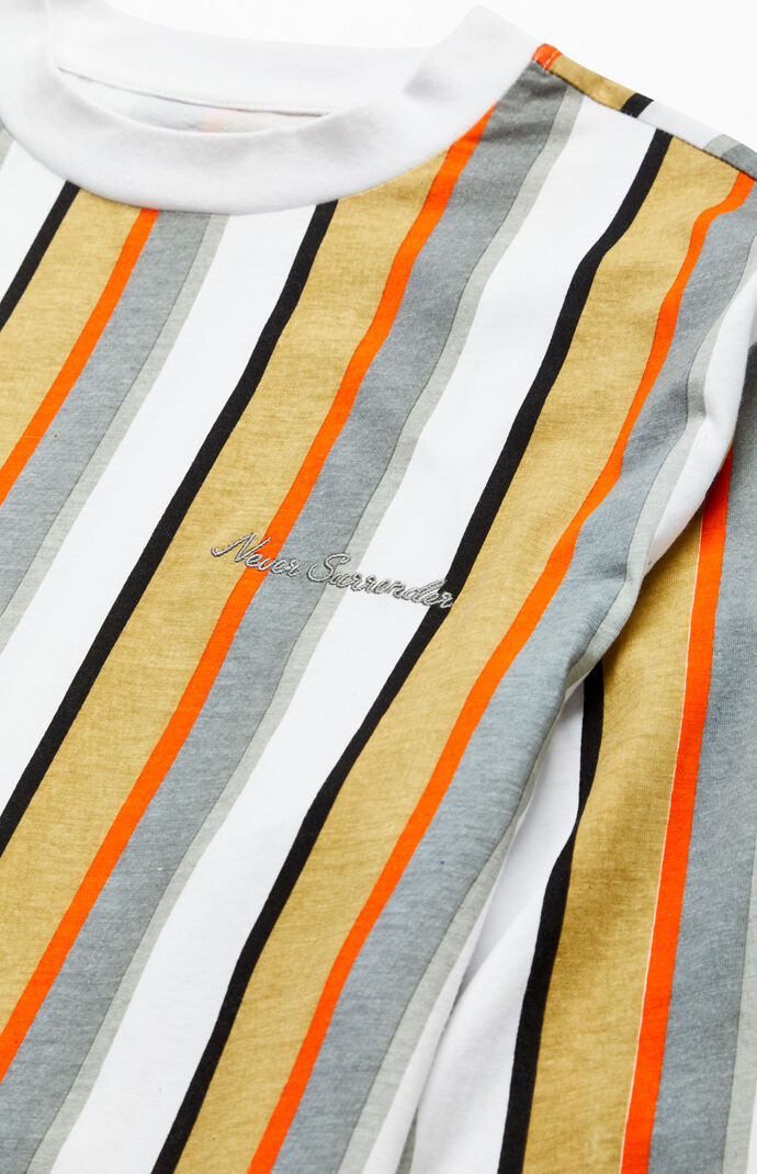 Never Surrender Stripe Long Sleeve T-Shirt
