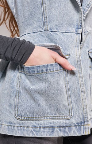Ryn Peplum Denim Vest image number 5