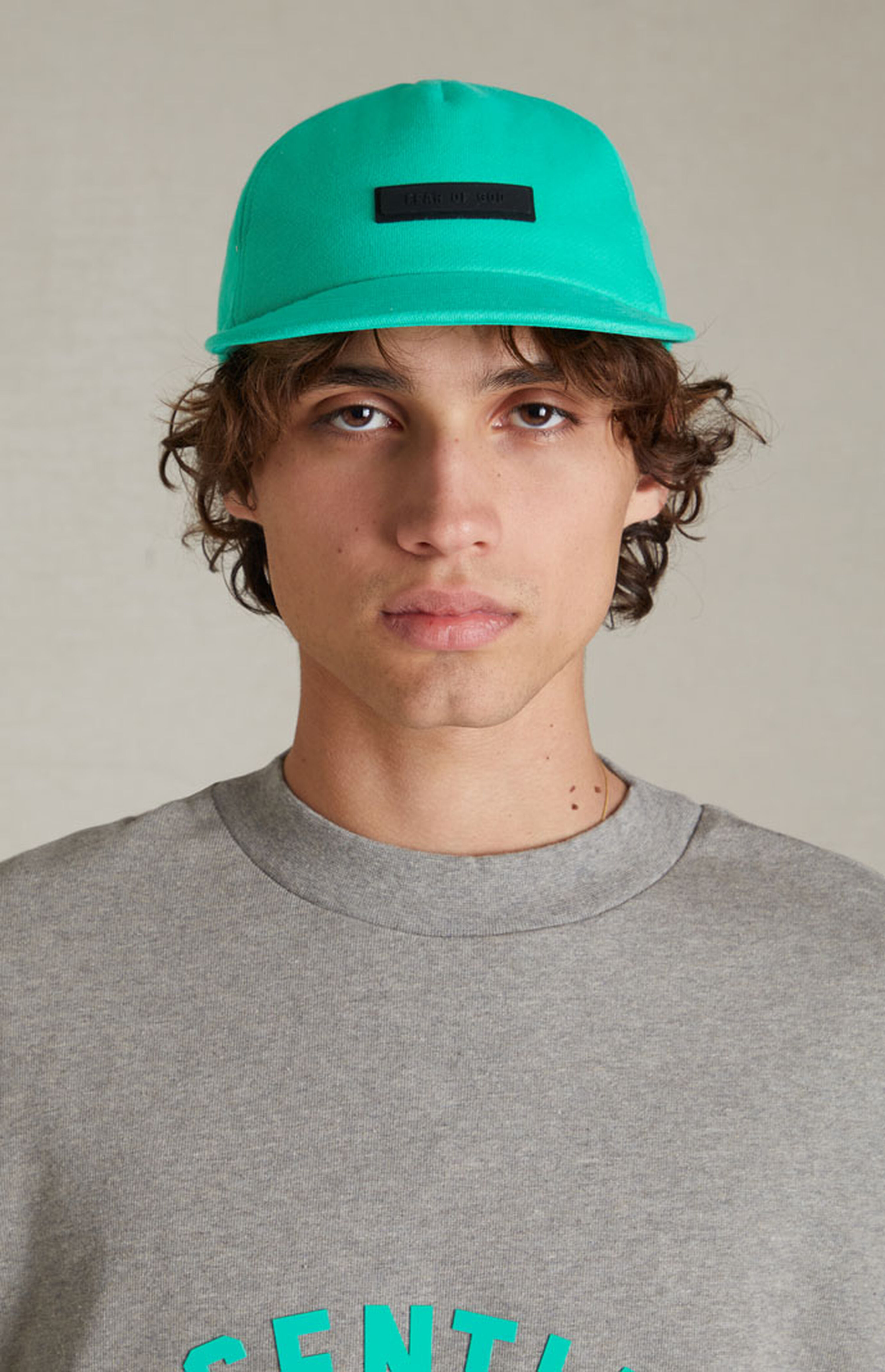 Fear of God Essentials Mint Leaf Fleece Baseball Hat PacSun