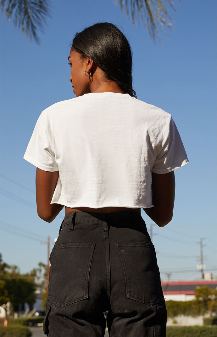 White Rough Riders Cropped T-Shirt