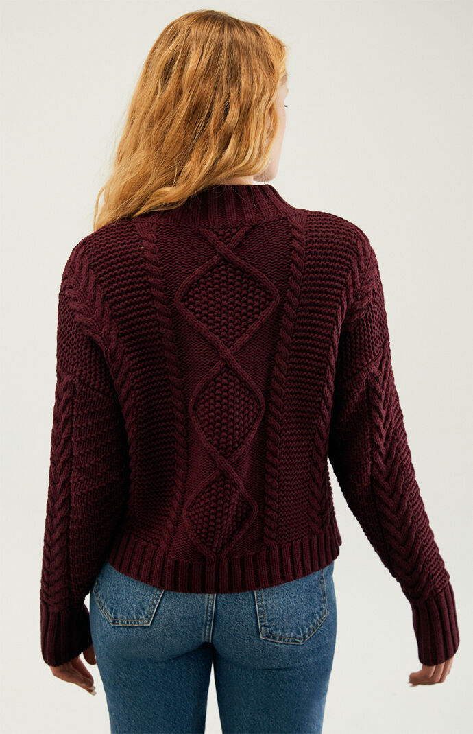 Kai Cable Mock Neck Sweater