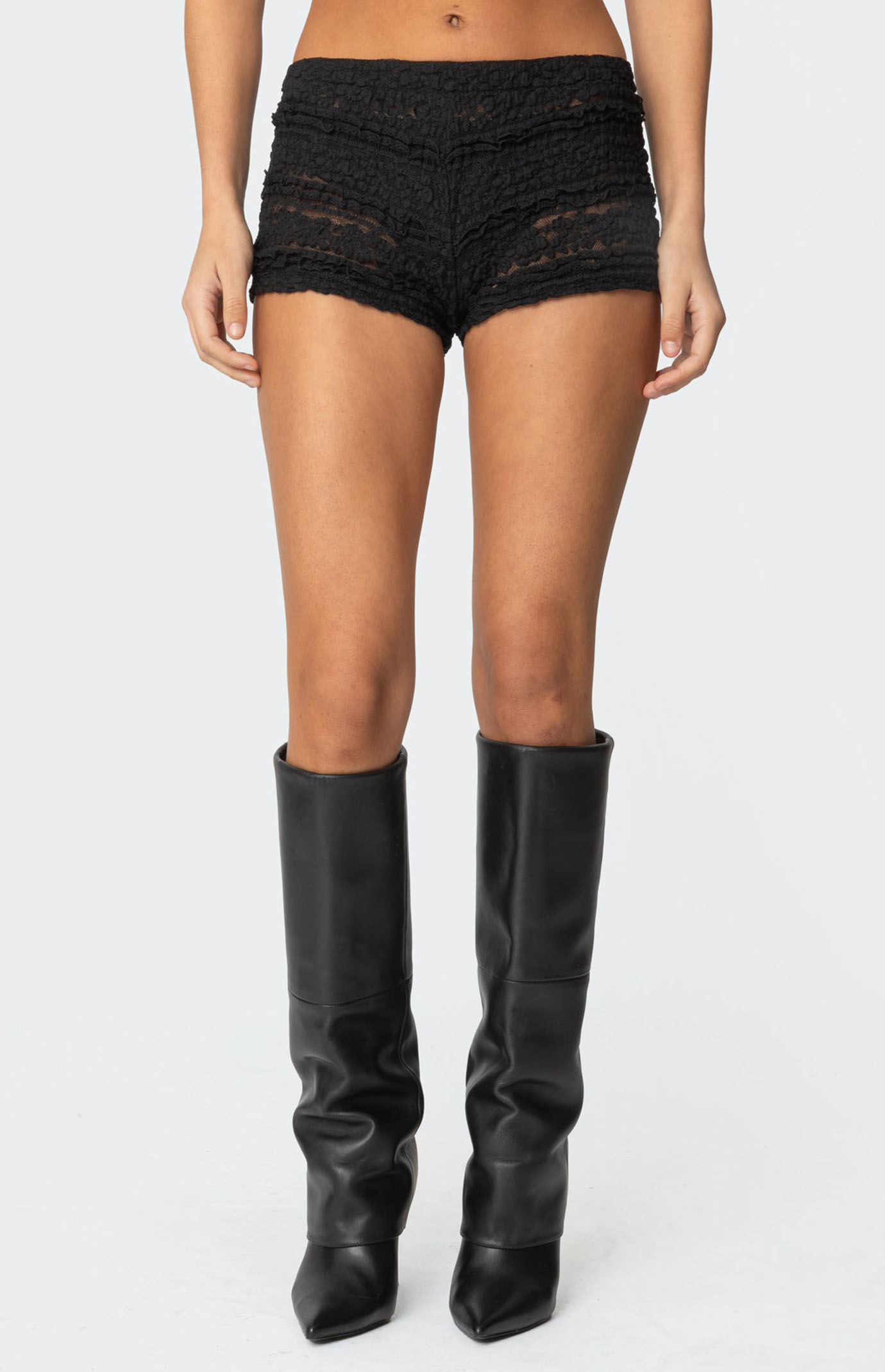 Edikted Maisley Sheer Lace Shorts | Pacsun