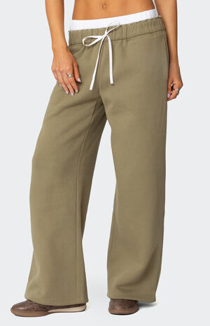 Drawstring Boxer Detail Sweatpants image number 2