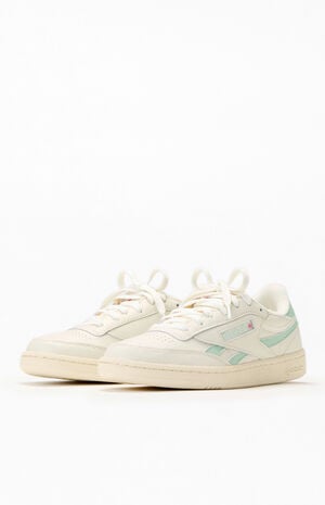Women's White & Green Club C Revenge Sneakers image number 2