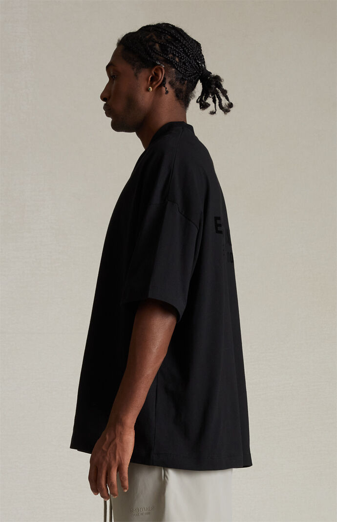 Fear of God Essentials Jet Black V-Neck T-Shirt | PacSun