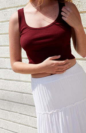 Burgundy Sheena Tank Top image number 3