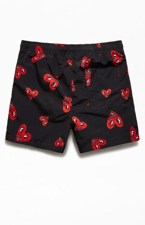 Keith Haring Heart 14" Swim Trunks image number 2