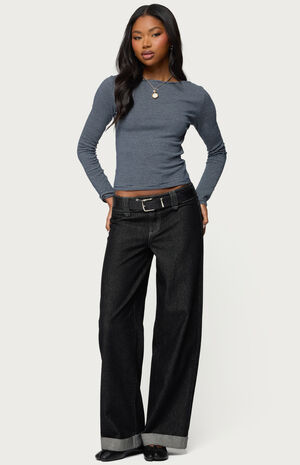 Loria Striped Boat Neck Top image number 4