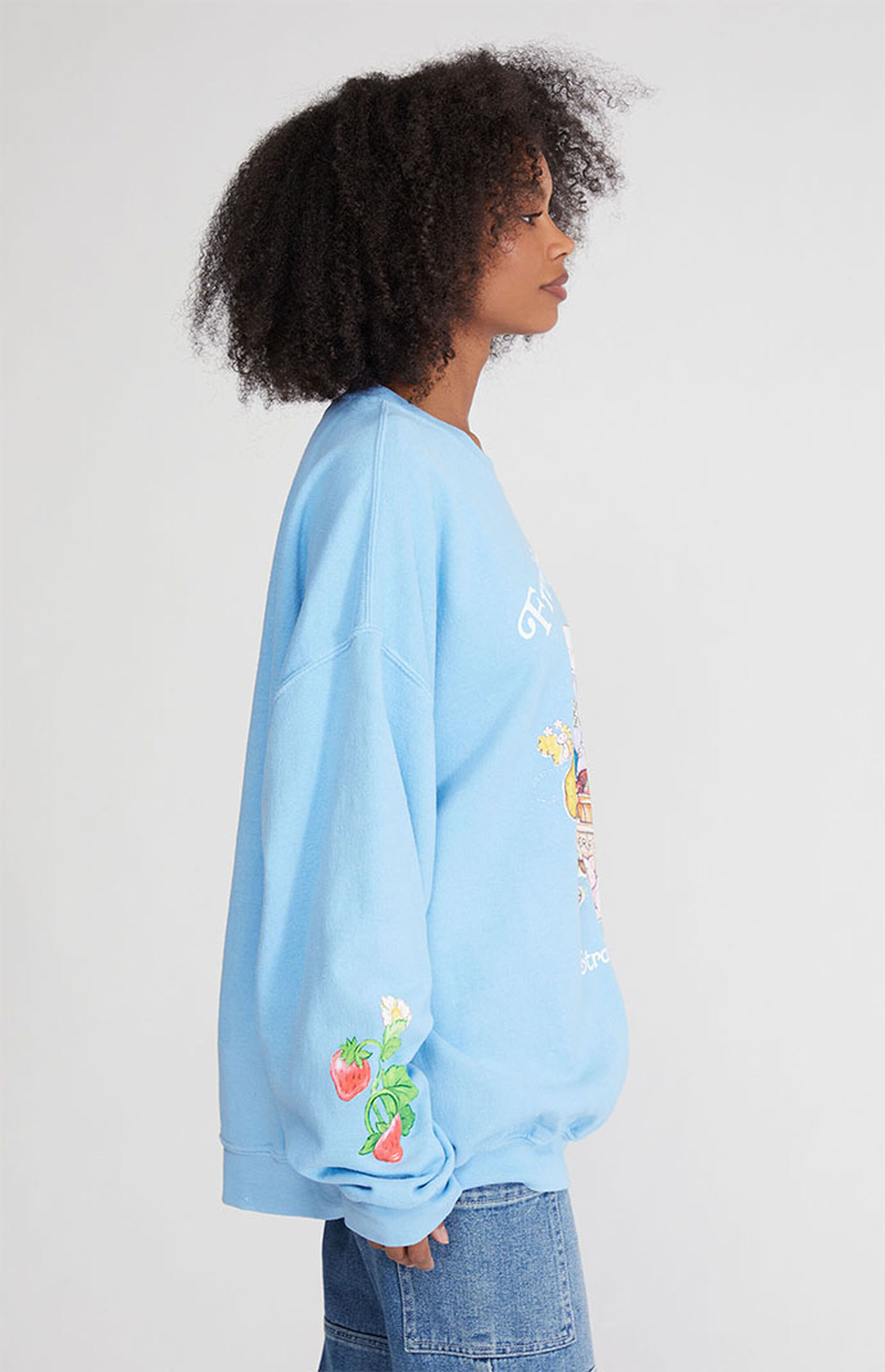 Strawberry Shortcake Fruit Market Crew Neck Sweatshirt PacSun